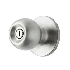 Interior Locking Ball Privacy Bed and Bath Doorknob Stainless Steel