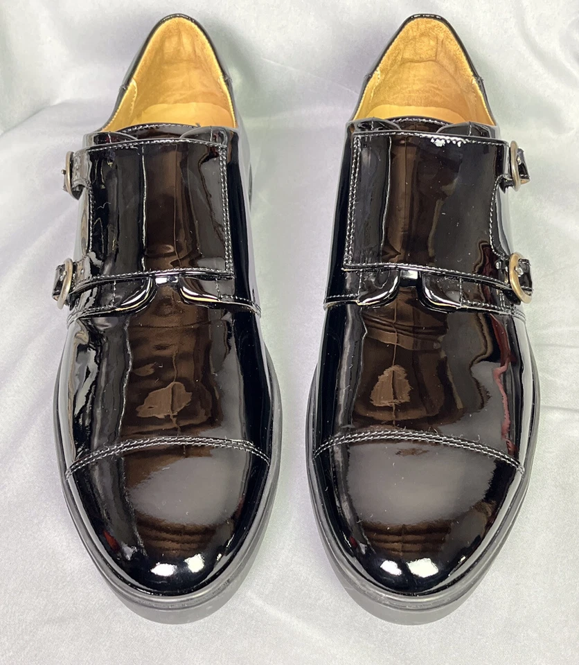 Tênis masculino Noble Sole couro envernizado alça monge casual tamanho 11 " - Imagem 2 de 4