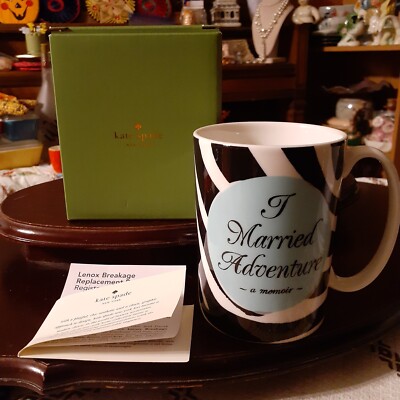 LENOX ~ KATE SPADE A Way With Words ~ I MARRIED ADVENTURE MUG ~  NIB