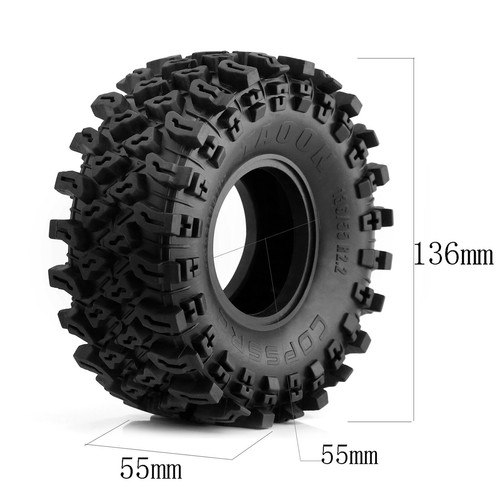 Car Tires 4pcs Rubber Tires Off-road Car Tires 2.2-inch B1J1 - Picture 2 of 8
