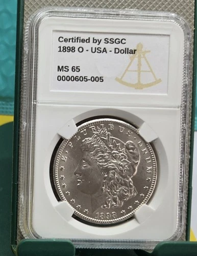 GEM BU 1898-O Morgan Silver Dollar SSGC MS65  Very Beautiful Coin!!