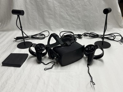 Meta Oculus Rift CV1 VR Headset Full System Bundle-Boxed-WORKING CABLE+2 Sensors