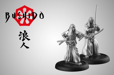 GCT Bushido Two Lone Swordsmen Tabletop Miniatur Ronin Kami Risen Sun