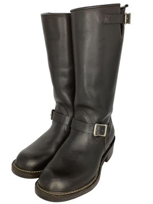 WESCO Stiefel 19 05 Engineer Boots Vibram Sohle Leder schwarz Größe 9,5