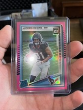 2025 Panini Donruss - Rated Rookie Jayden Higgins #334 Optic Pink Prizm (RC)