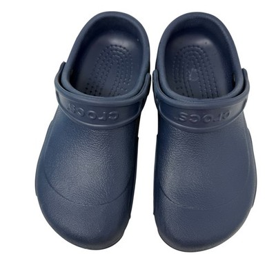 Crocs Bistro Clog Shoes Mens 6 Womens 8 Navy Blue Slip Resistant Work Comfort