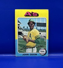1975 TOPPS BASEBALL OAKLAND ATHLETICS #69 Blue Moon JOHN ODOM