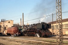 35mm Spain Railway Slide - RENFE No. 242F-2009 4-8-4 at Arrabal 1974 [V945]