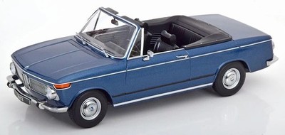 KK SCALE, BMW 2002 Cabriolet, Baujahr 1968, Dunkelblaumetallic, 1/18, KKS181104