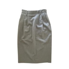 Liz Claiborne Collection 100 Pure Wool Vintage Gray Pencil Skirt Women's Size 8