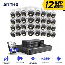ANNKE 32CH NVR 12MP Audio POE Security IP Camera System Color Night AI Detection