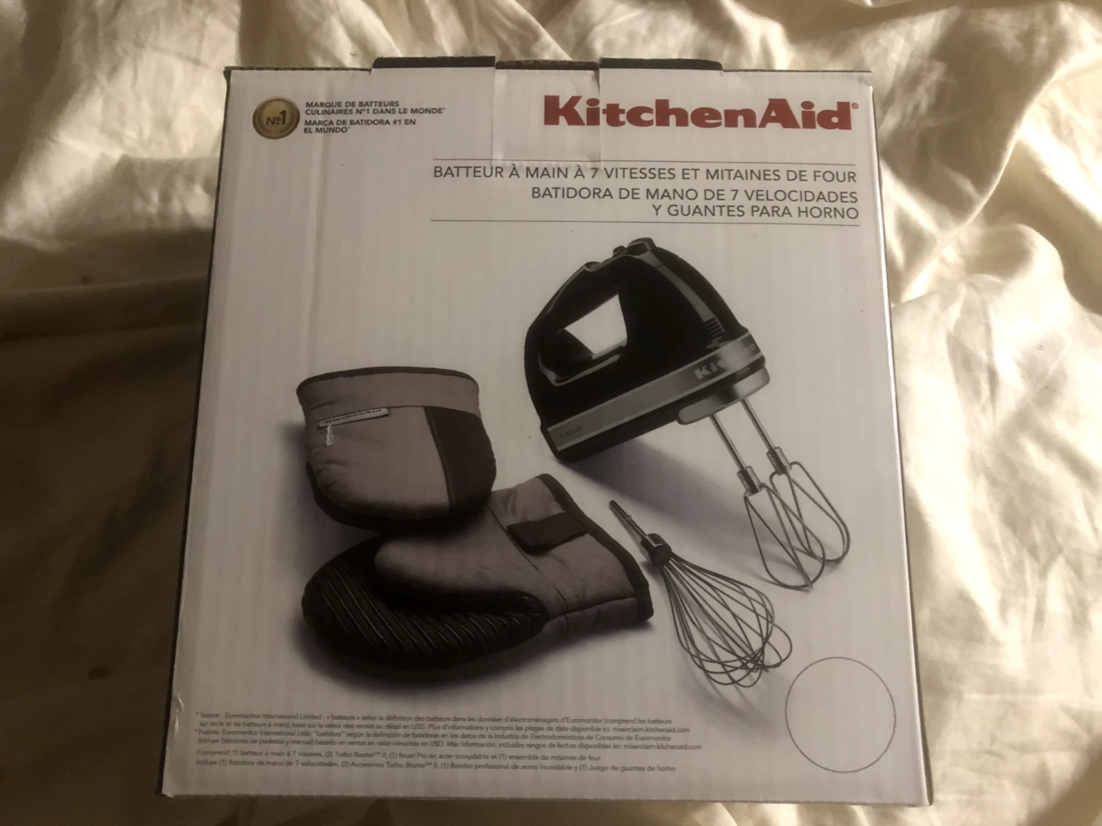 KitchenAid 7-Speed Hand Mixer and Oven Mitt KHM7210POB - onyx black
Opens in a new window or tab
