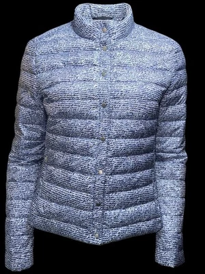 TOMMY HILFIGER Damen Designer Daunen Übergangs Jacke blau Gr.M - Bild 1 von 4