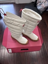 Hunter Intrepid Women's Tall Winter Snow Boots White US Size 6