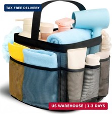Mesh Shower Caddy Portable for College Dorm Room Essentials for Girls with 9 Poc