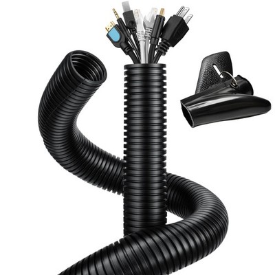Wire Loom 5/8 inch 10ft, Split Loom, Outdoor Cord Protector, Flexible Wire Co...