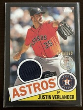 2020 Topps Series 2 Justin Verlander 1985 Relics Black /199 #85TR-JVE