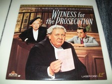 WITNESS FOR THE PROSECUTION Laserdisc LD WIDESCREEN FORMAT EXCELLENT VERY RARE