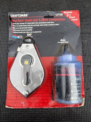 Sears Craftsman USA Nos Reel Fast Chalk Line & Chalk 37735 100 
