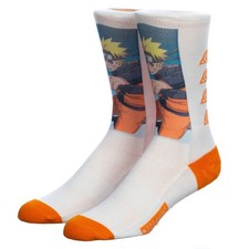 Naruto Shippuden Collection Graphic Sublimated Crew Socks Men's Size 8-12 - New