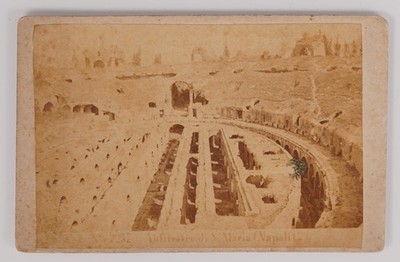 Antique CDV Circa 1870s Sommer & Behles Roman Amphitheatre Naples Italy