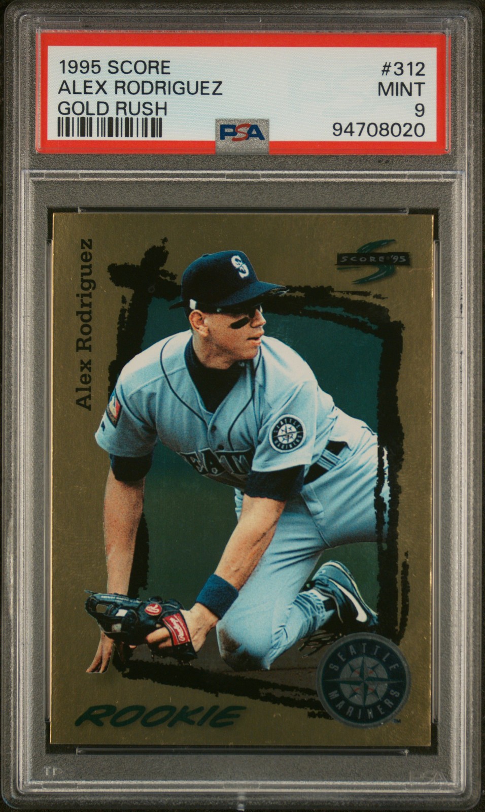 1995 SCORE GOLD RUSH #312 ALEX RODRIGUEZ PSA 9