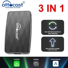 3IN1 Ottocast MX AI Box Wireless Android Auto&Carplay Adapter &Airplay Mirroring