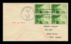 DR JIM STAMPS US COVER YOSEMITE NATIONAL PARK FDC SCOTT 740 BLOCK OF 4