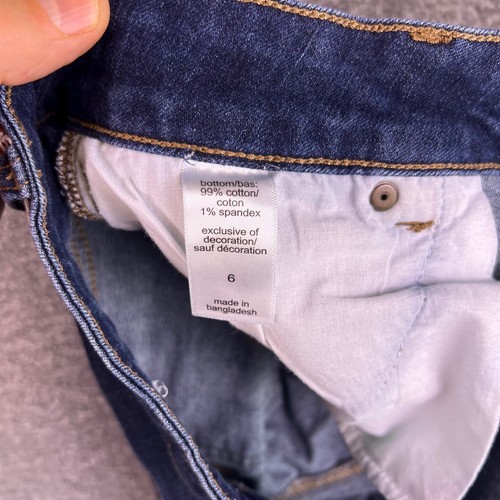 Maurices Shorts Damen 6 blau dunkle Waschung Bermuda adrette Freizeit Stretch Denim Jeans - Bild 4 von 7