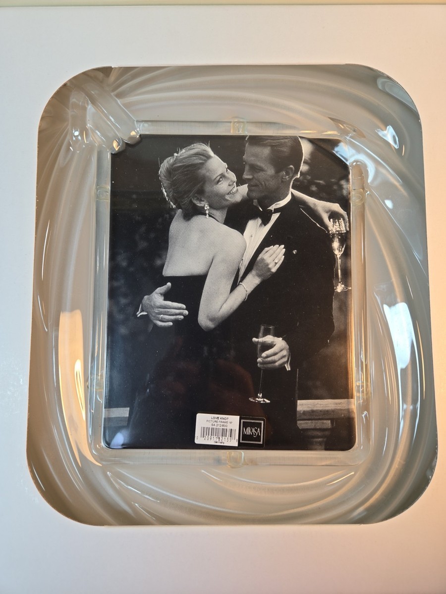 ドイツ製のMikasaヴィンテージのLove Knotフォトフレーム MIKASA 8 x 10 'LOVE KNOT' Crystal Wedding Gift Picture Frame 16