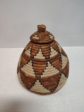 Vtg African Zulu Basket - Ukhamba - Handwoven South African Art, Estate Item