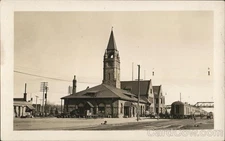Cheyenne, Wyoming WY Train station Railroad Depot Original Vintage RPPC