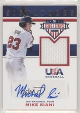 2017 USA Baseball Stars & Stripes and Signatures Jersey /299 Mike Siani Auto 1u6