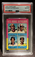 1975 Topps Mini Rookie Outfielders Jim Rice Hall of Fame (RC) - PSA 8 NM-MT