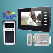 7" Hands-free Video Door Phone Intercom System Electric Lock with Keys Included