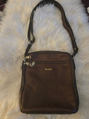 New Renzo Costa Medium embossed leather crossbody bag with tags.