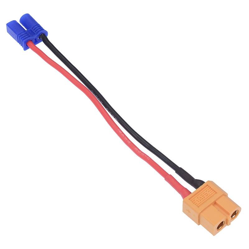 XT60 Female to EC2 Male Adapter Lead 100mm 18AWG RC connector