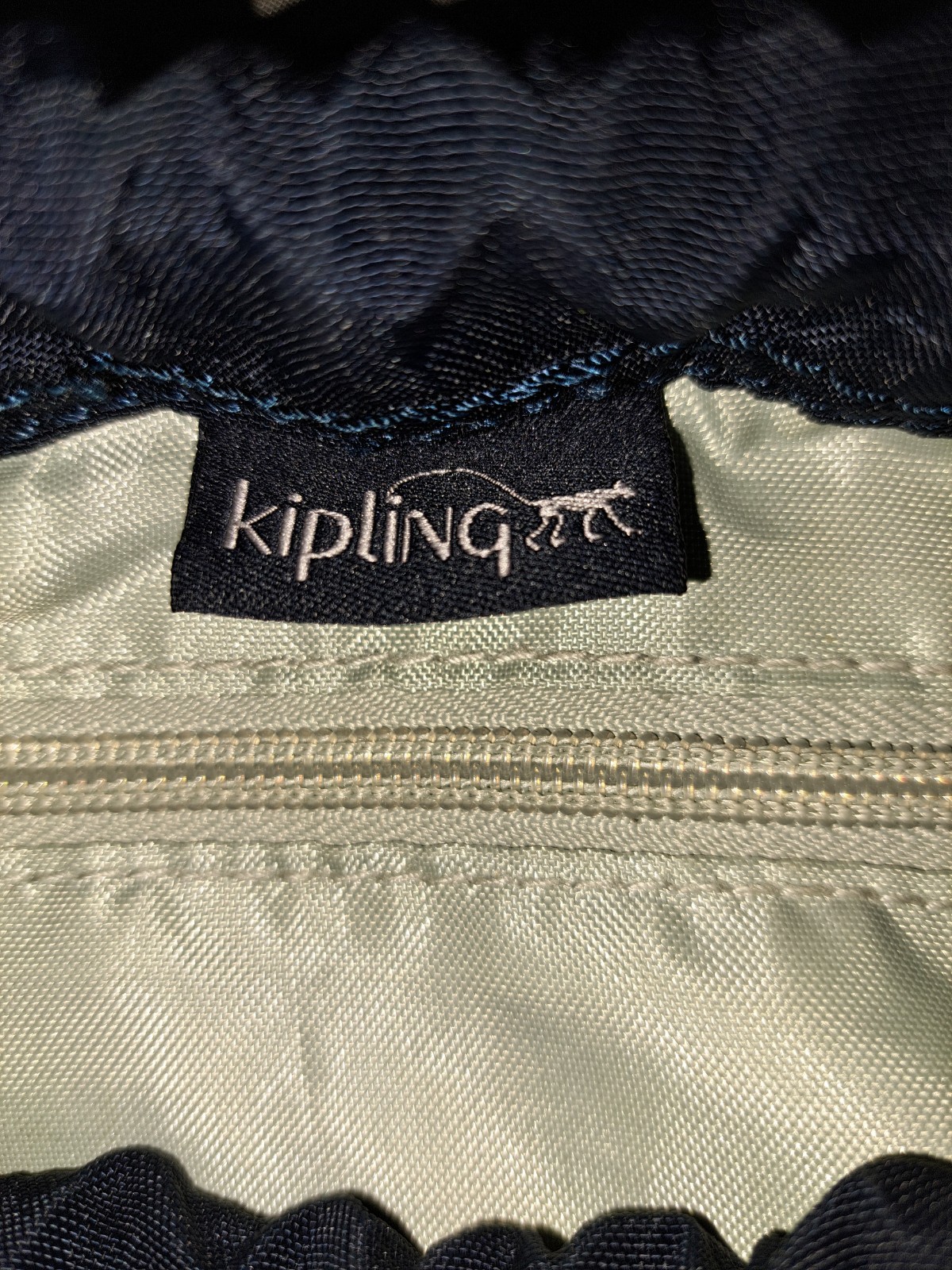 Kipling Navy Backpack Honeybee Drawstring Two Poc… - image 5