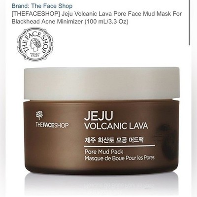 NEW The Face Shop Jeju Volcanic Lava zero Pore Mud Pack acne natural ingredients
