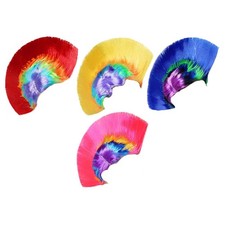 Punk Rocker Mohican Mohawk Wig for Women and Men Colorful Synthetic for Cosplay