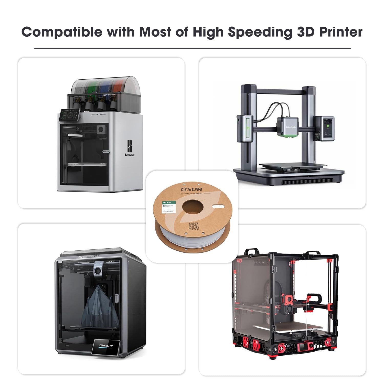 PLA Basic Filament 1.75mm, 3D Printer Filament High Speed PLA for Fast Printi...