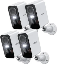ieGeek Security Camera Wireless Outdoor 4 Pack Battery 2K Color Night Vision