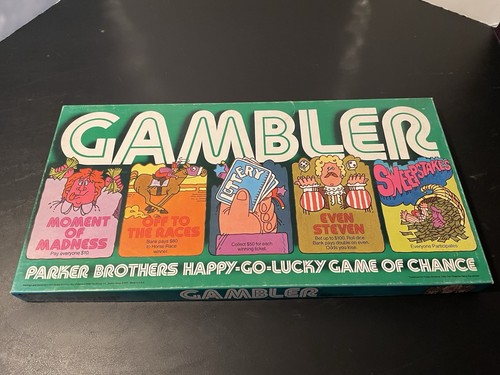Gioco da tavolo Parker Brothers Gambler 1977 vintage ottime condizioni