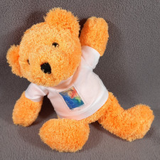 USPS T-shirt Bear Breast Cancer Awareness Stamp Art Yellow 9" Plush Toy