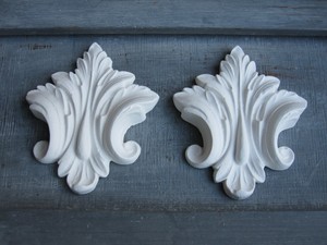 Two Shabby Chic French Country Fleur De Lis Opaque Furniture