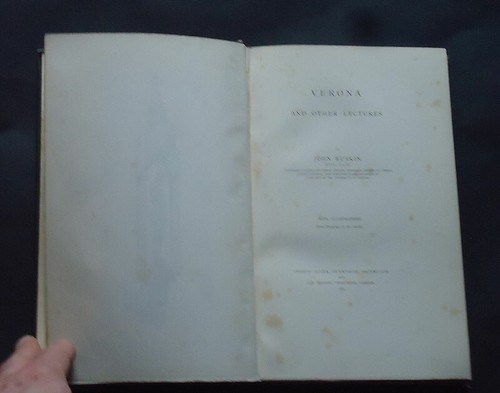 VERONA & OTHER LECTURES by John Ruskin: Italian Architecture / Italy / 1st 1894 - Imagen 10 de 12