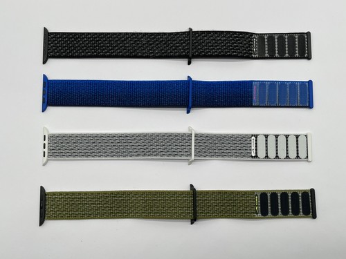 Genuino Apple Watch Nike Sport Loop Negro Marino Blanco Secoia 49 mm 45 mm 44 mm 41 mm - Imagen 5 de 11
