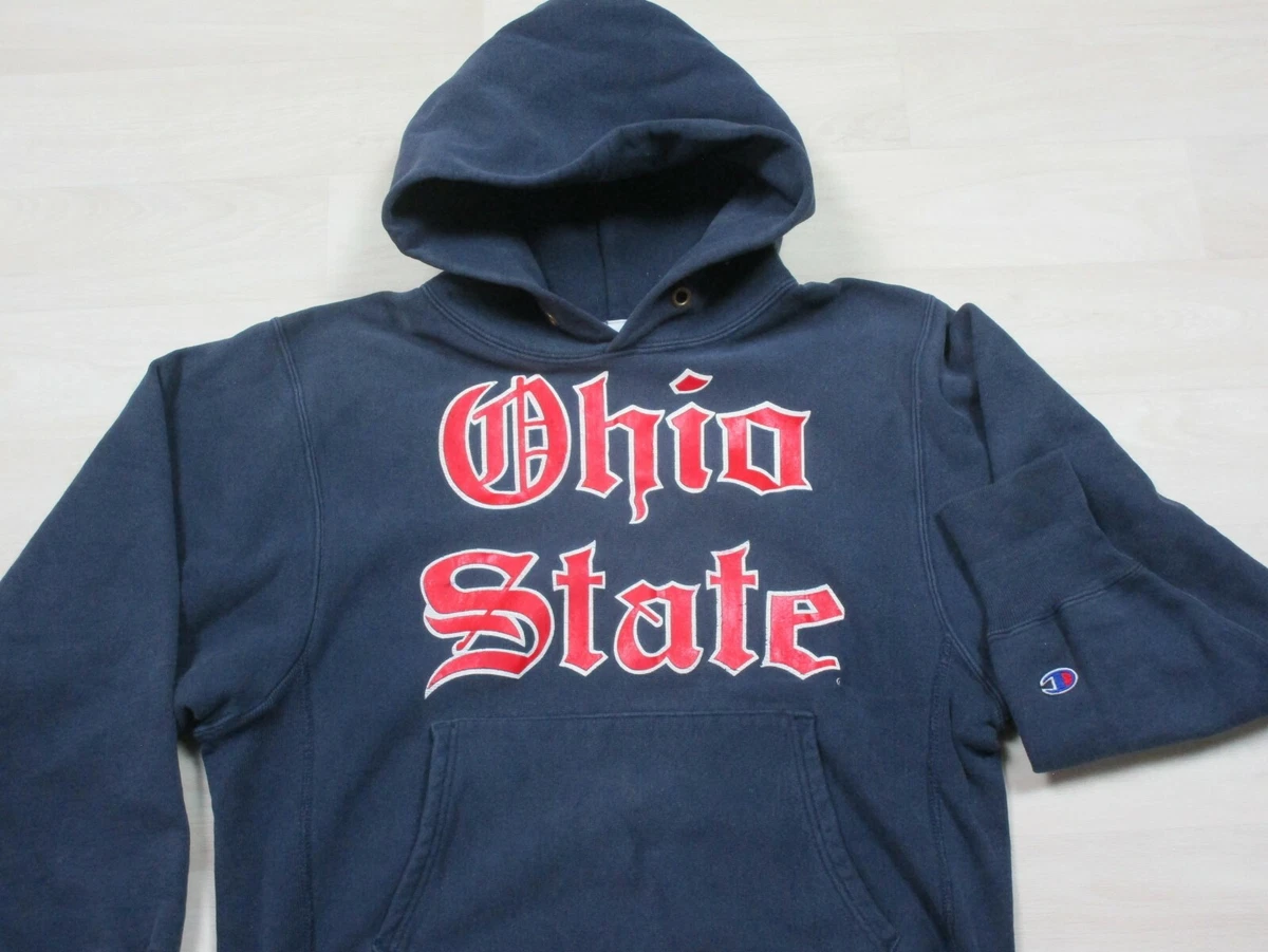Vintage Champion Reverse Weave Ohio State Hoodie Sweatshirt 80s 90s USA RARE OSU