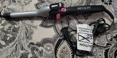 Revlon Perfect Heat Curling Iron 1'' Barrel Model RV051 Black/Pink New Version
