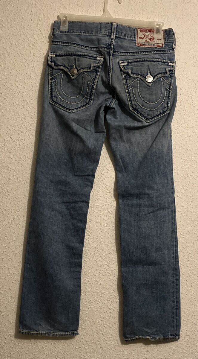 Vintage True Religion Jeans Men's 29x32(31x31) Blue White Vintage True Religion Jeans Men's 29x32(31x31) Blue White